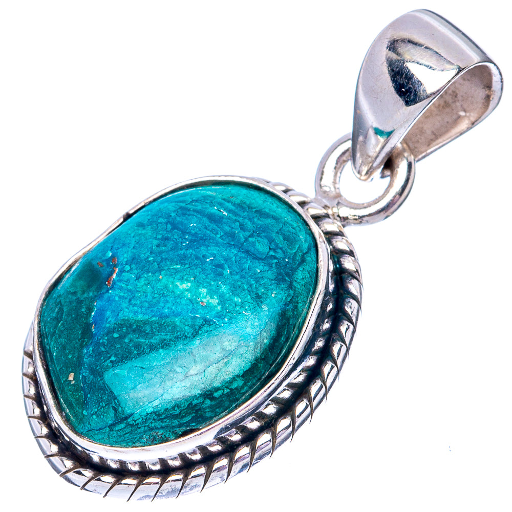 Rare Peruvian Opal 925 Sterling Silver Pendant 1 1/8" (925 Sterling Silver) P42649