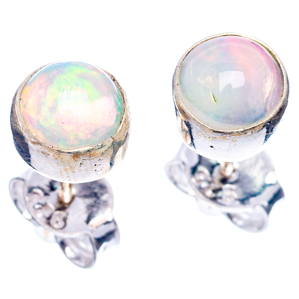 Ethiopian Opal Earrings 1/4" (.925 Sterling Silver)