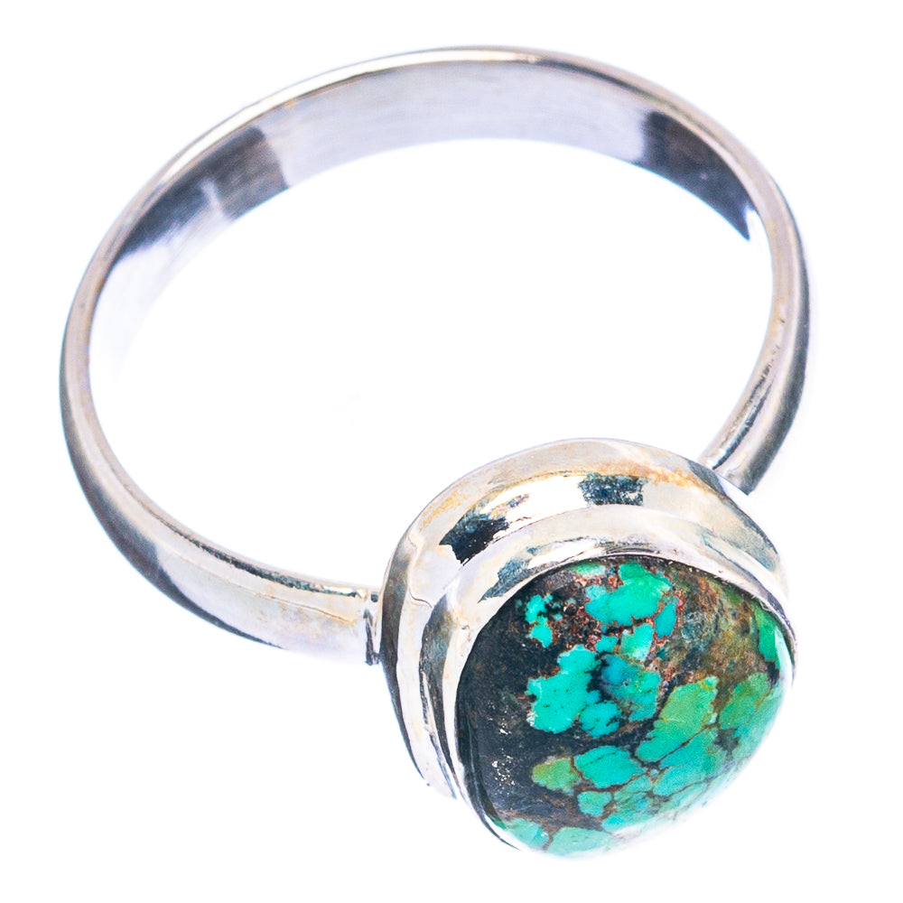 Rare Arizona Spider Web Turquoise Ring Size 6.75 (925 Sterling Silver) R4814