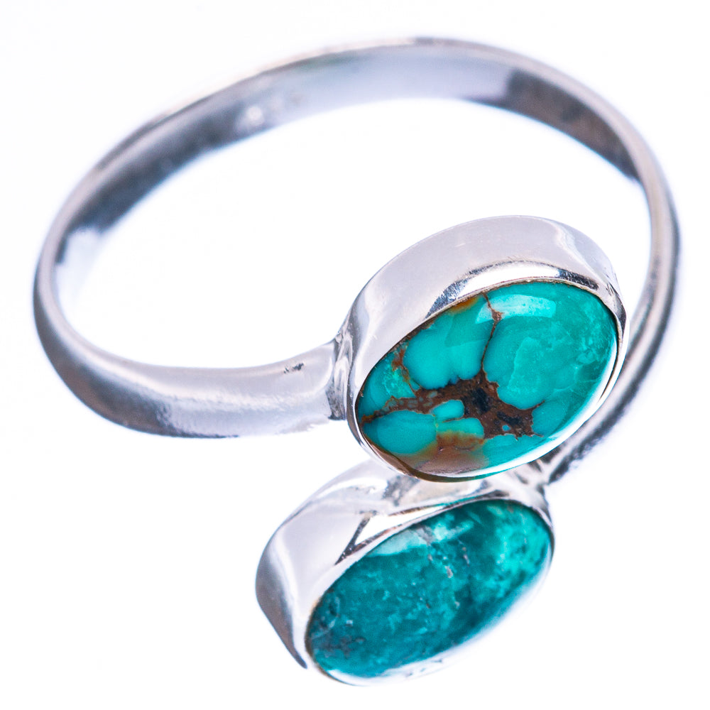 Tibetan Turquoise Dainty Ring Size 7 Adjustable (925 Sterling Silver) R5120