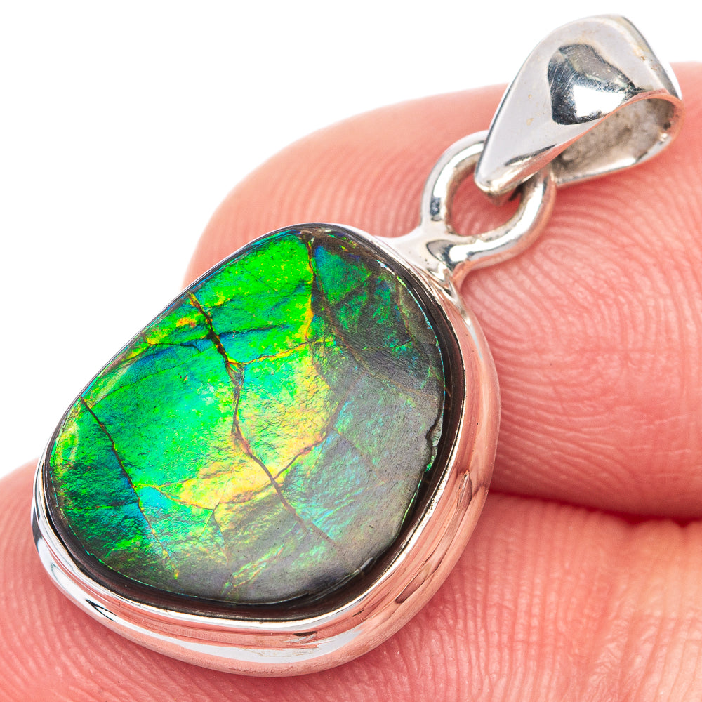 Canadian Ammolite Pendant 1 1/8" (925 Sterling Silver) PD39863