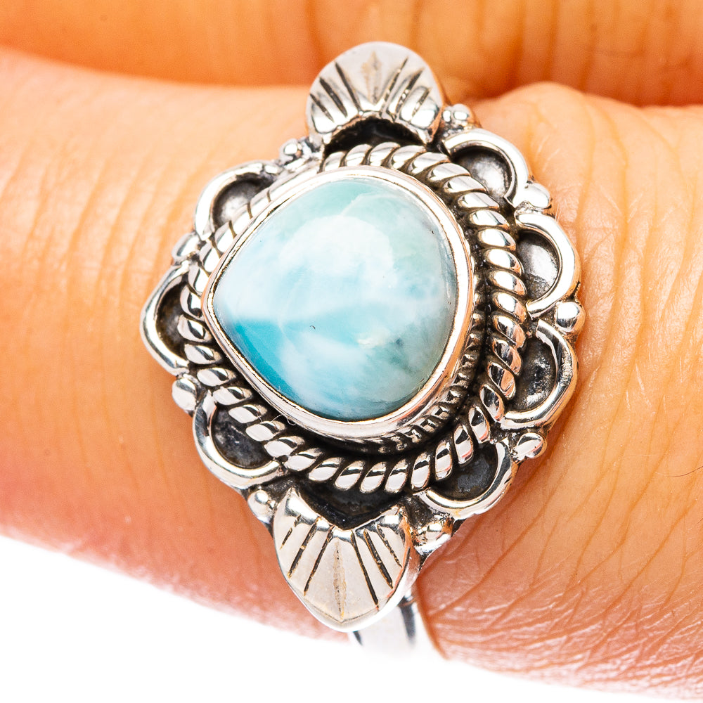 Larimar Ring Size 7.5 (925 Sterling Silver) R4279