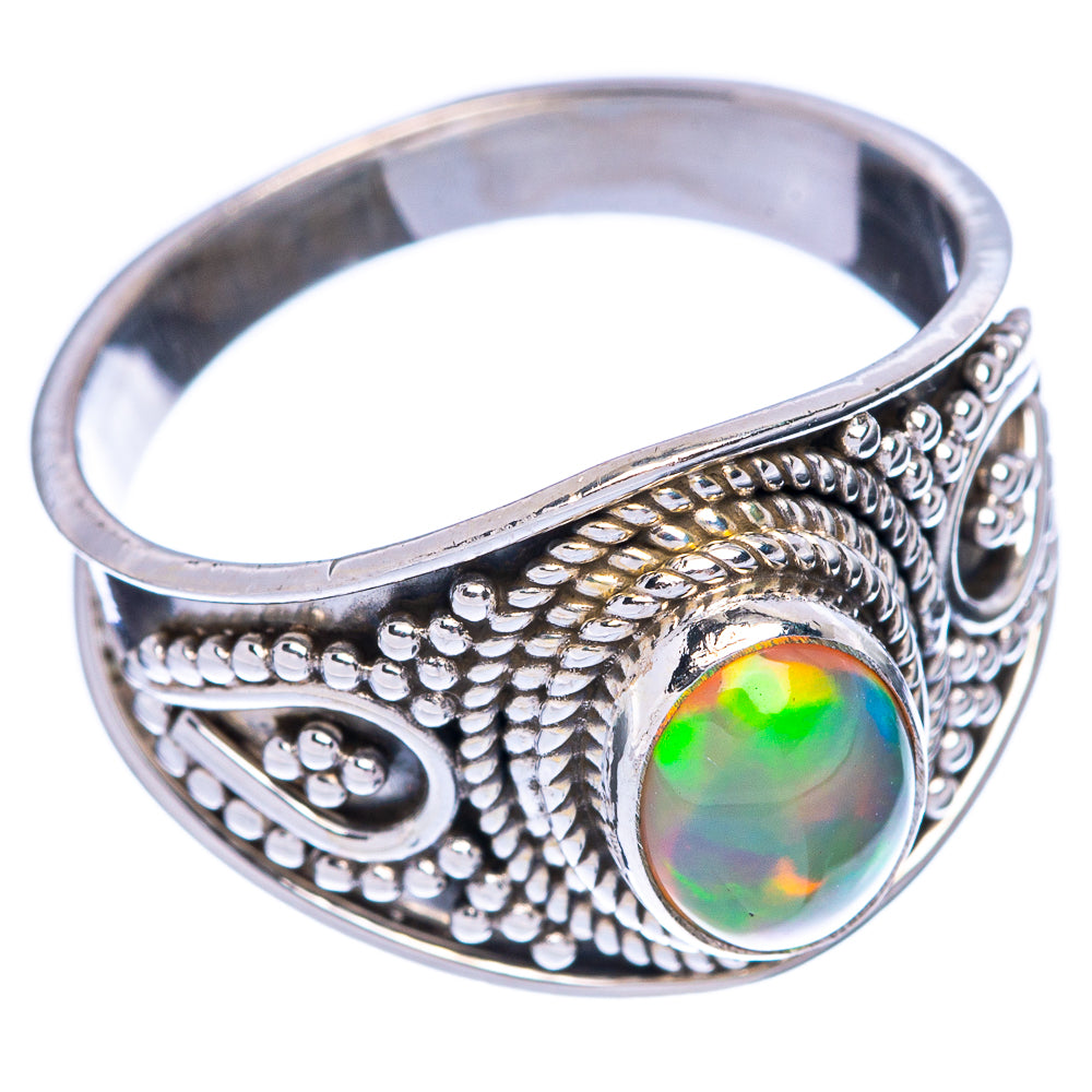Rare Natural Ethiopian Opal Ring Size 7.75 (925 Sterling Silver) R145550