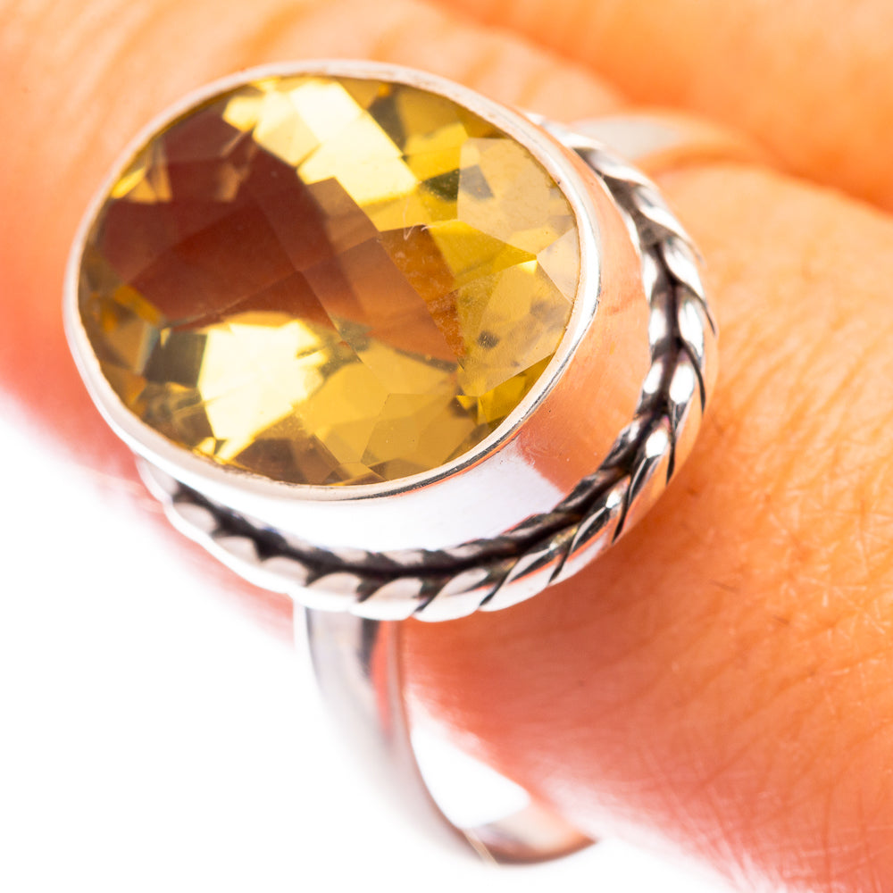 Faceted Citrine Ring Size 10.75 (925 Sterling Silver) R140688