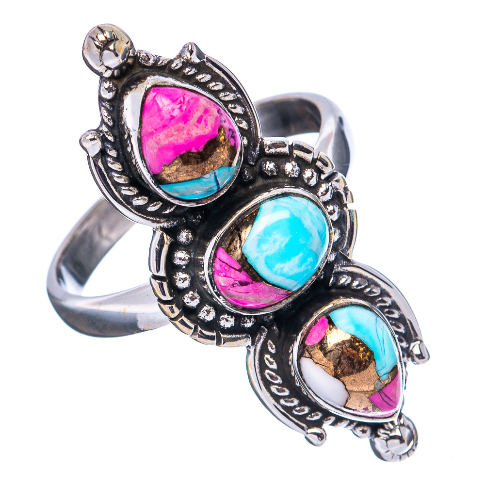 Cotton Candy Turquoise Ring Size 9 (.925 Sterling Silver)
