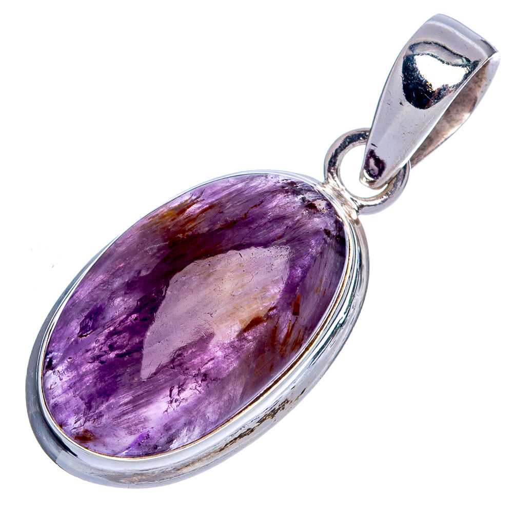 Rare Cacoxenite Amethyst Pendant 1 1/4" (925 Sterling Silver) P40298