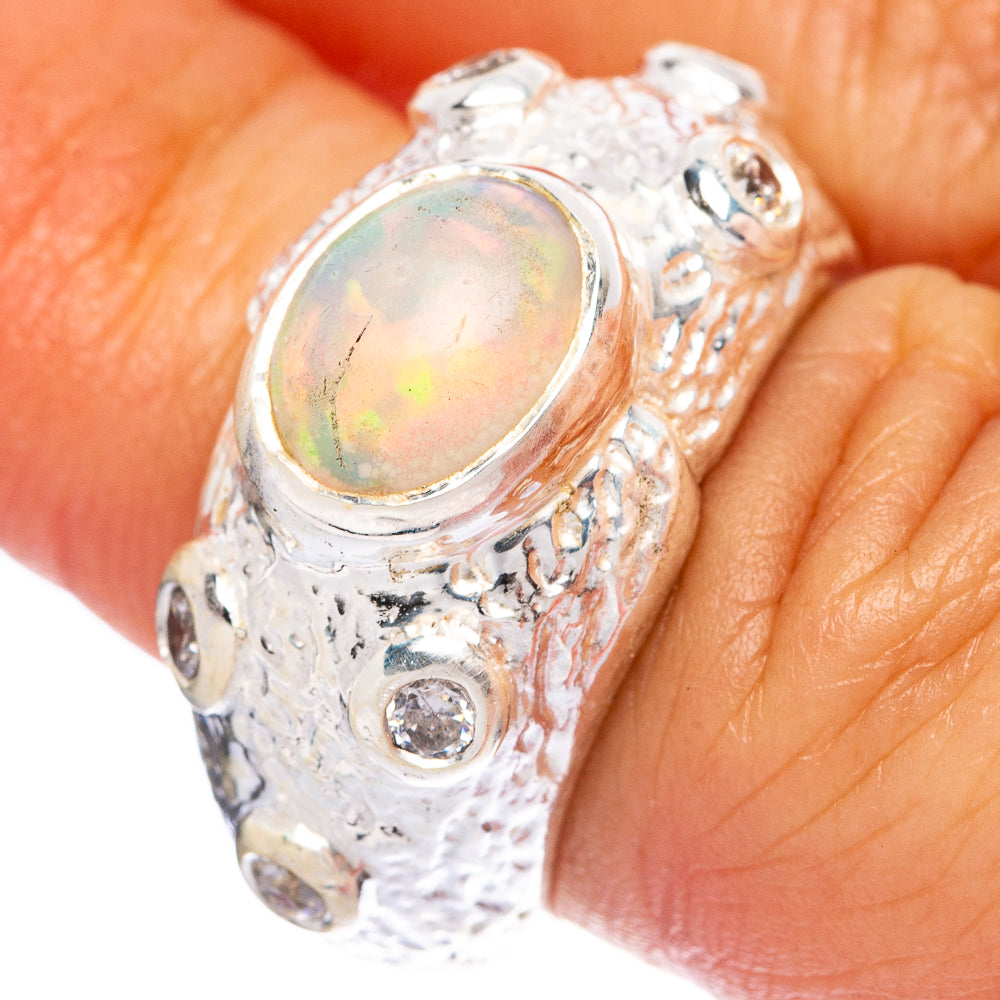 Rare Ethiopian Opal Ring Size 5.75 (925 Sterling Silver) R146021