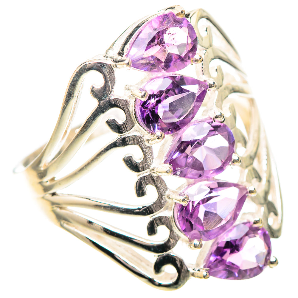 Faceted Amethyst Ring Size 10.25 (925 Sterling Silver) RING138967