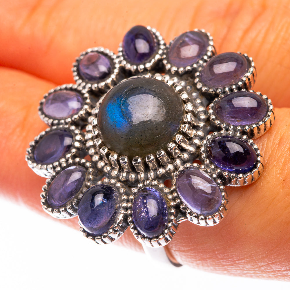 Large Labradorite, Tanzanite Ring Size 7 (925 Sterling Silver) R141240