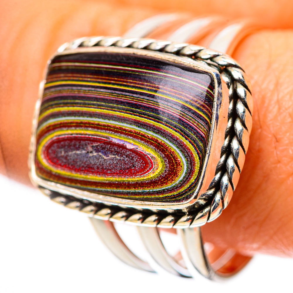 Fordite 925 Sterling Silver Ring Size 10.75 (925 Sterling Silver) RING139598