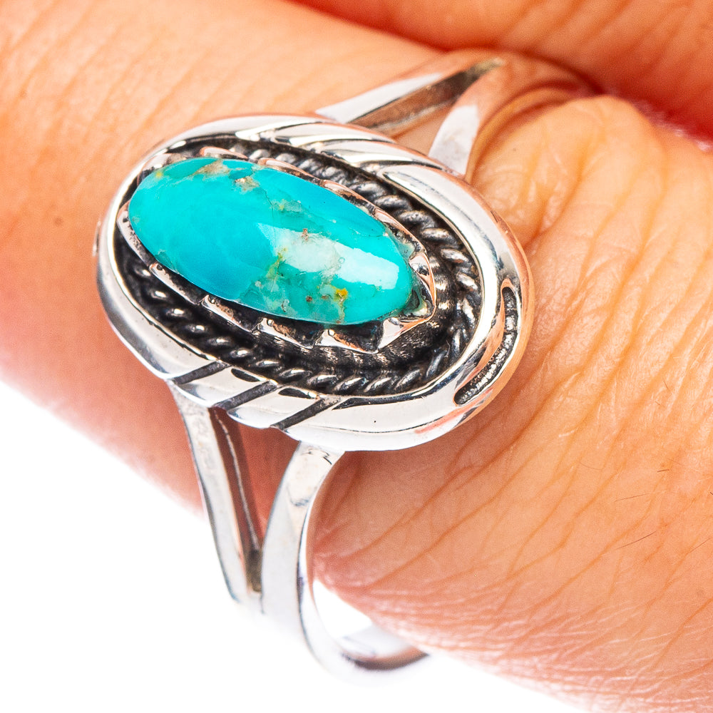 Rare Arizona Turquoise Ring Size 9.5 (925 Sterling Silver) R7328