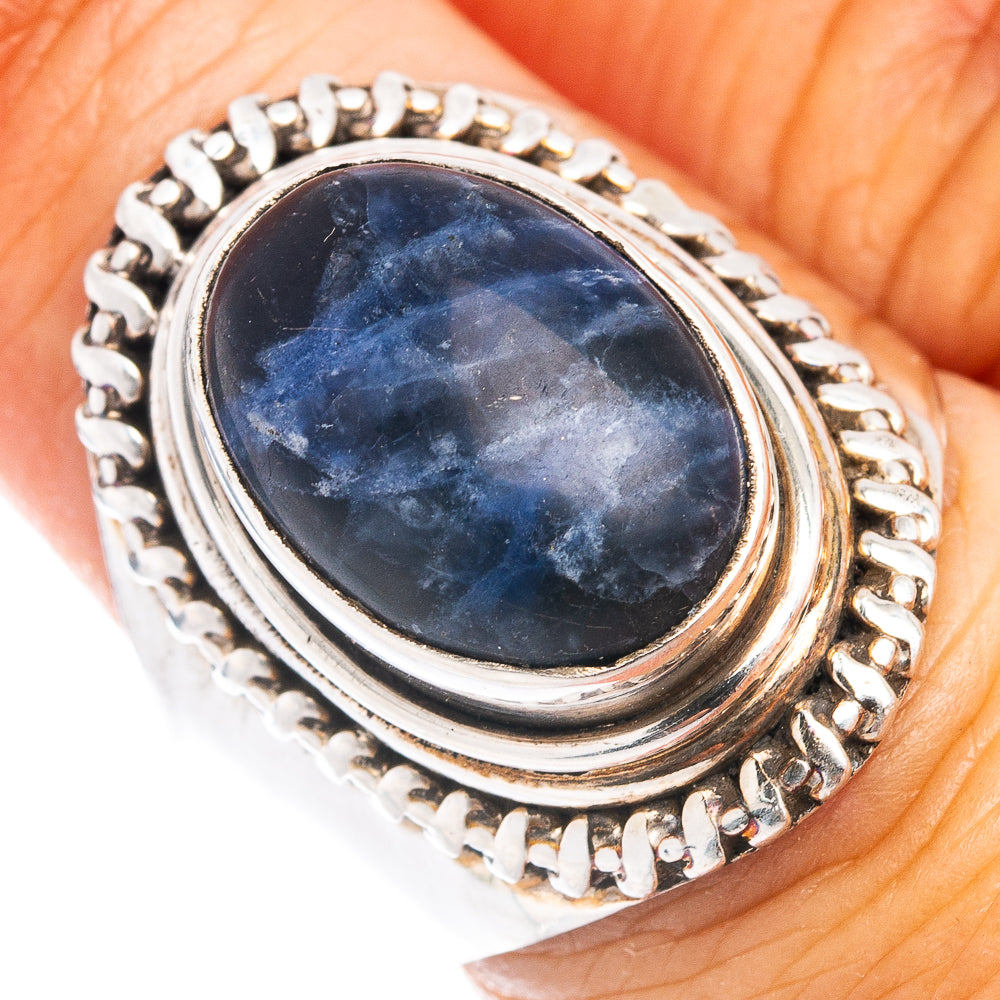 (Classic Series) Sodalite Ring Size 6.5 (.925 Sterling Silver)