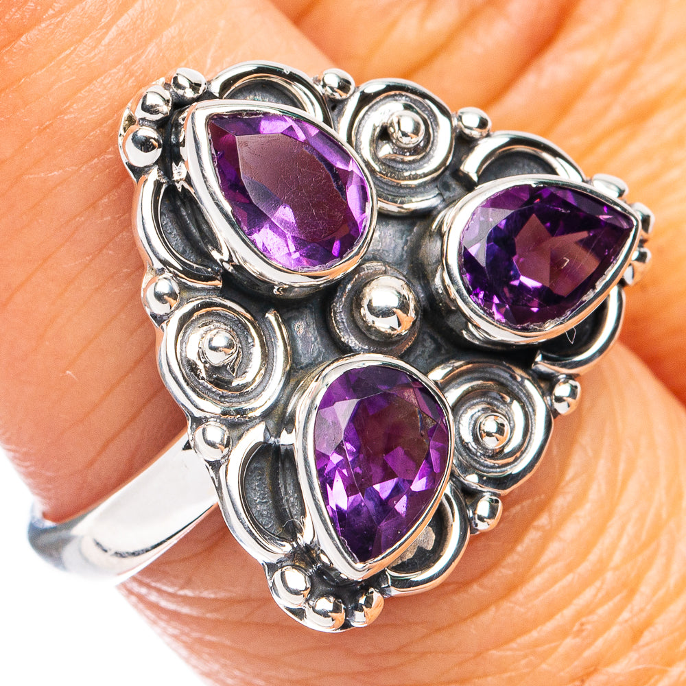 Premium Amethyst Ring Size 8 (925 Sterling Silver) R8184