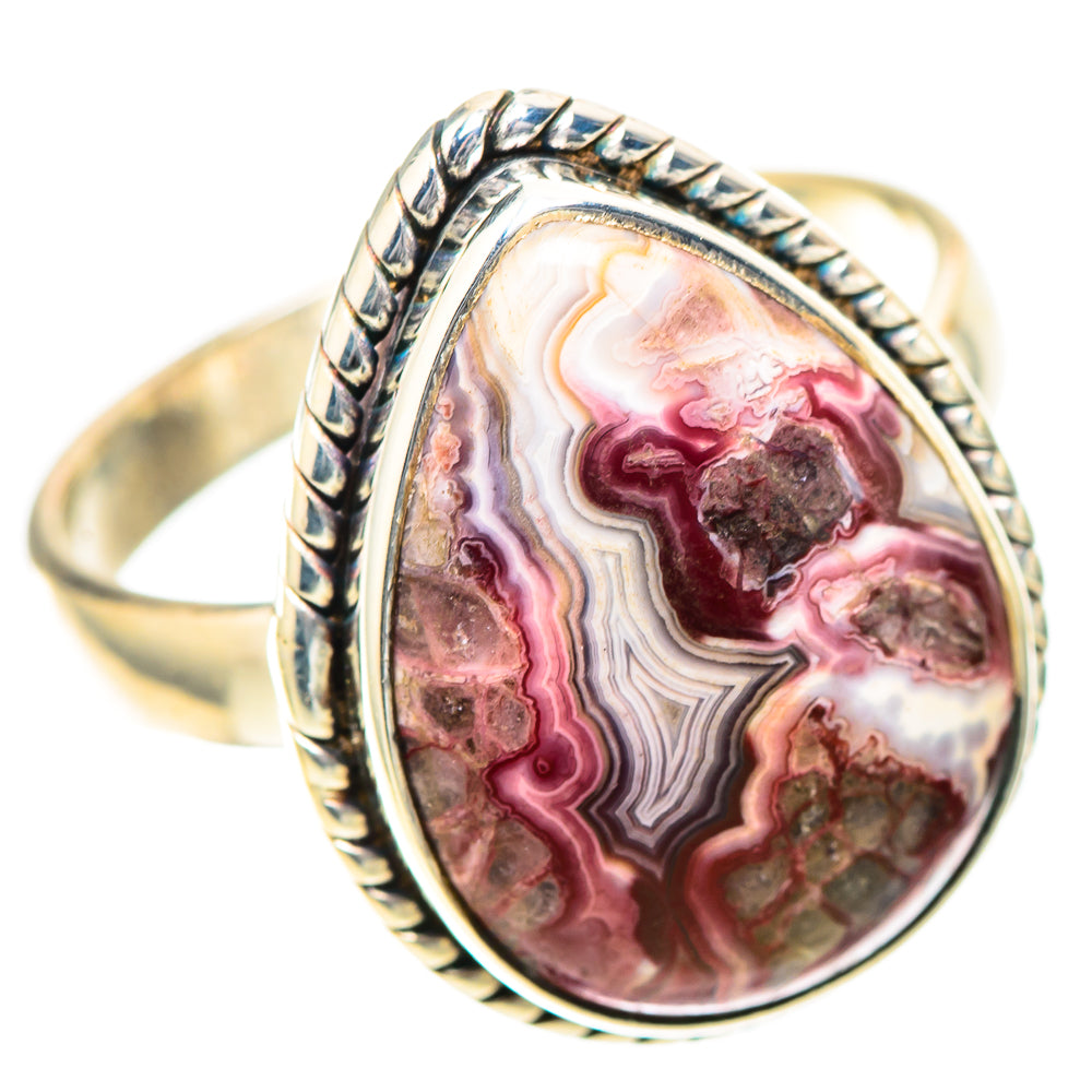 Crazy Lace Agate 925 Sterling Silver Ring Size 9 (925 Sterling Silver) RING139339