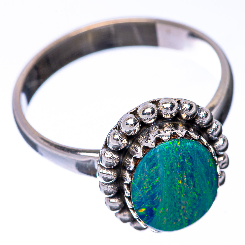 Doublet Fire Opal Ring Size 8 (925 Sterling Silver) R145166