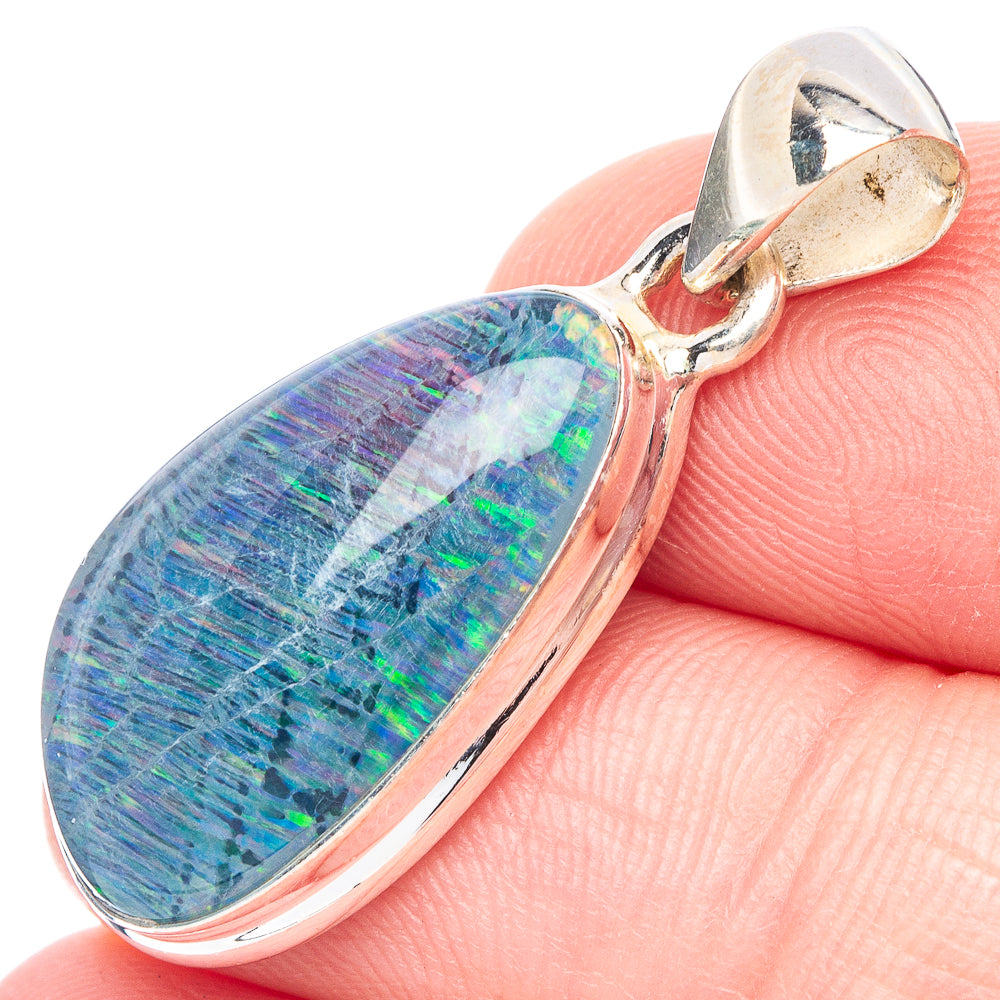 Rare Triplet Opal Pendant 1 1/4" (925 Sterling Silver) P44612