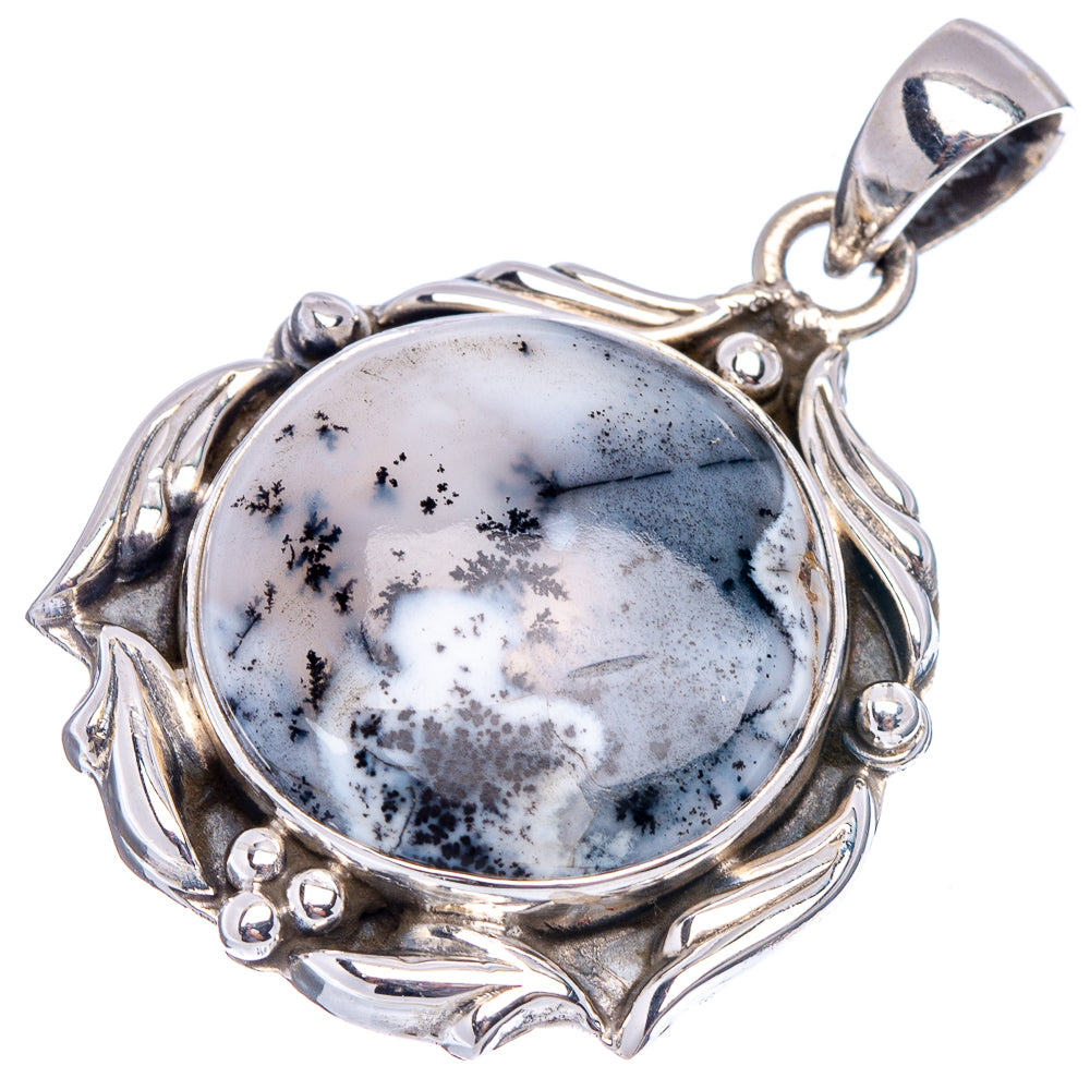 Premium Dendrite Opal Pendant 1 5/8" (.925 Sterling Silver)