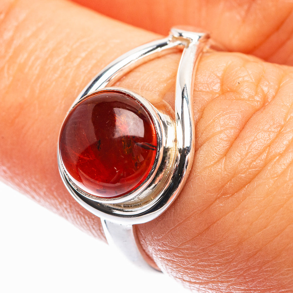 Baltic Amber Ring Size 6.5 (925 Sterling Silver) R142286