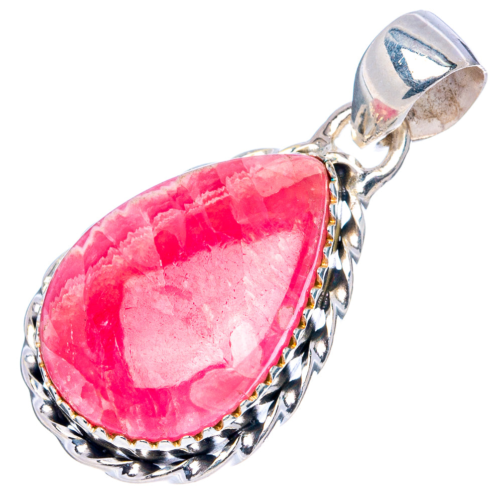 Rhodochrosite Pendant 1 3/8" (.925 Sterling Silver)