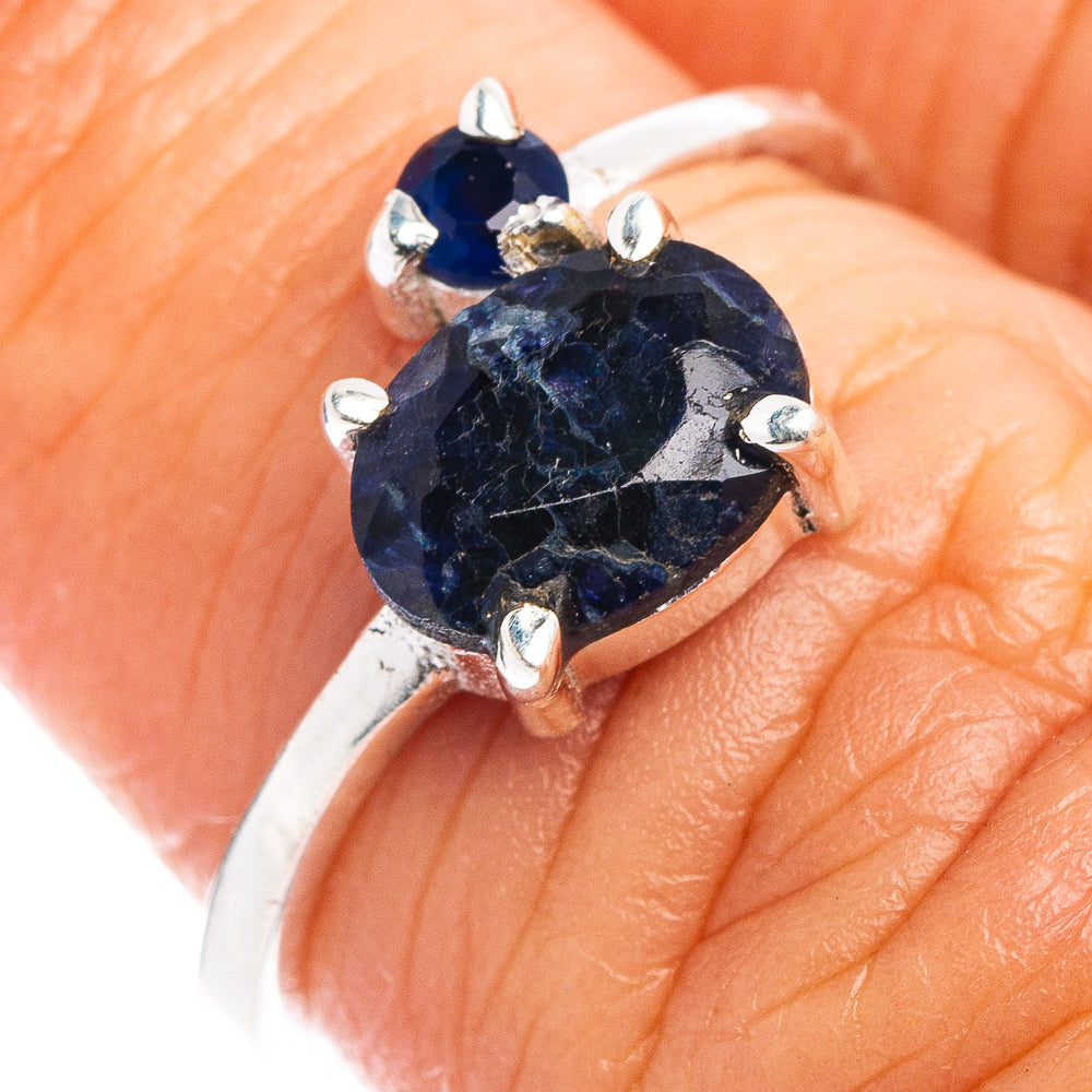 Blue Sillimanite Dainty Ring Size 5.75 (.925 Sterling Silver)