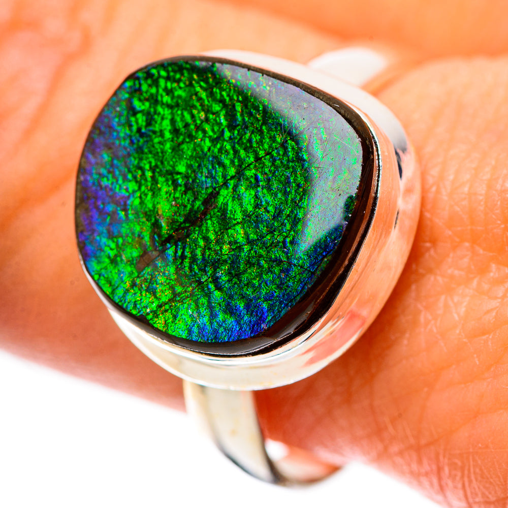 Canadian Ammolite Ring Size 10 (925 Sterling Silver) RING139013