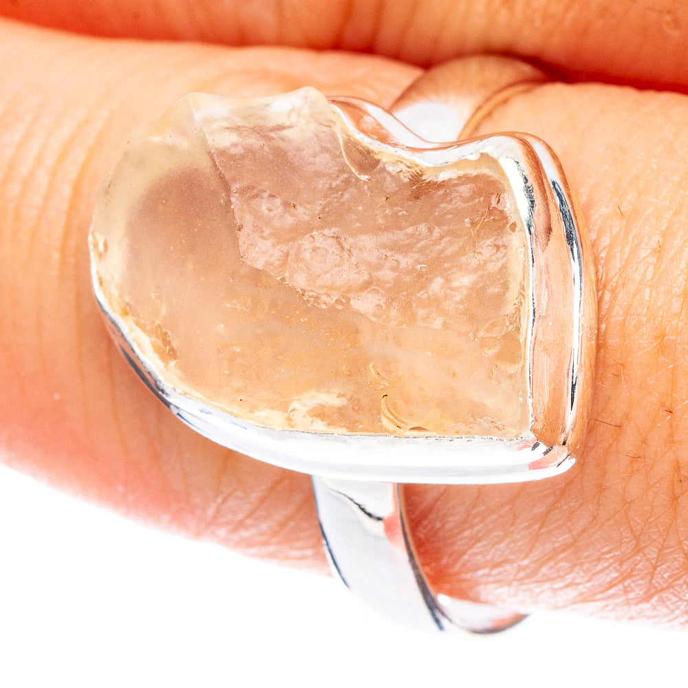 Natural Libyan Desert Glass  Ring Size 9.75 (925 Sterling Silver) R4873