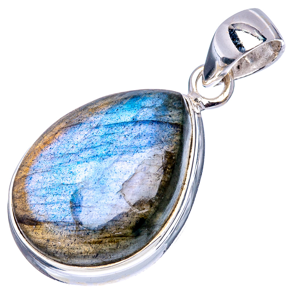 Labradorite Pendant 1 1/4" (.925 Sterling Silver)