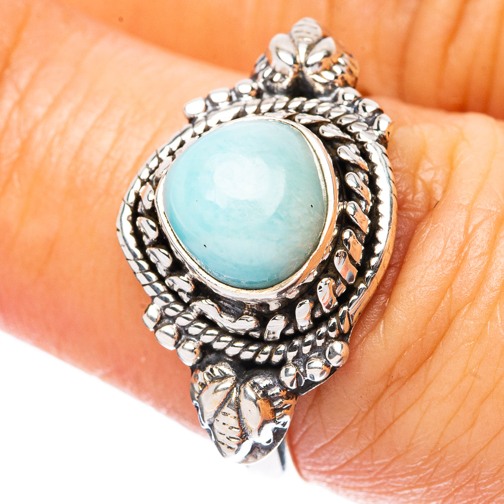 Larimar Ring Size 7.75 (925 Sterling Silver) R4281