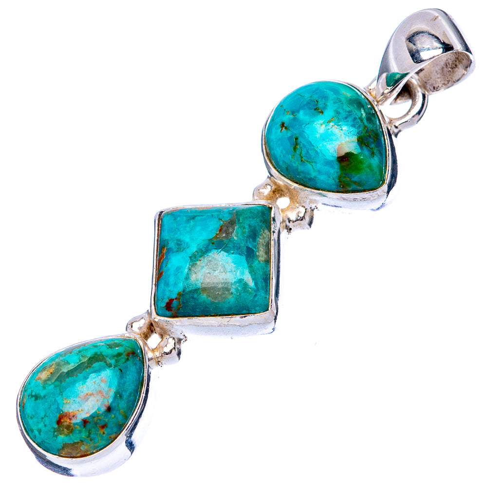Kingman Turquoise Pendant 1 5/8" (925 Sterling Silver) P42784