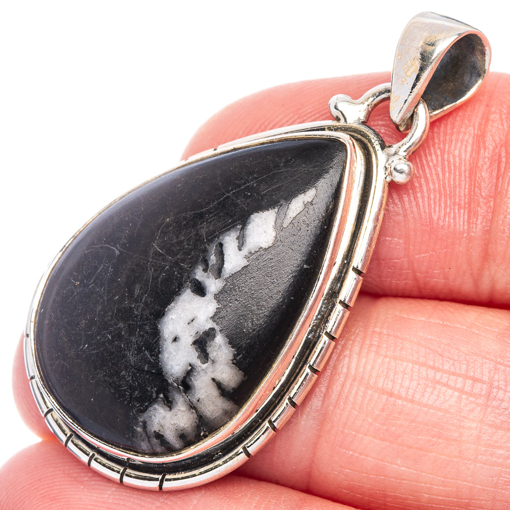 Pinolith Jasper Pendant 1 1/2" (925 Sterling Silver) P40599