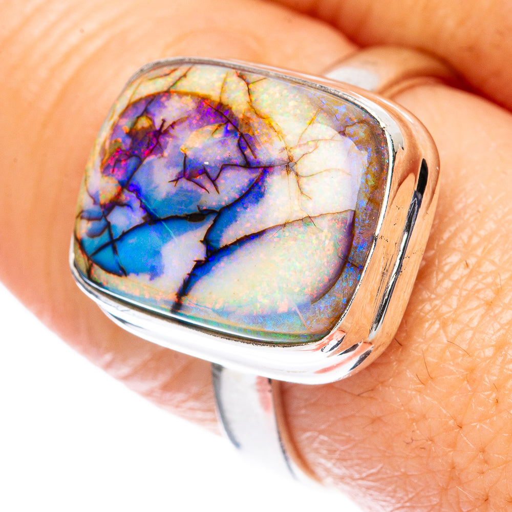 Rare Sterling Opal Ring Size 8.25 (925 Sterling Silver) R3283
