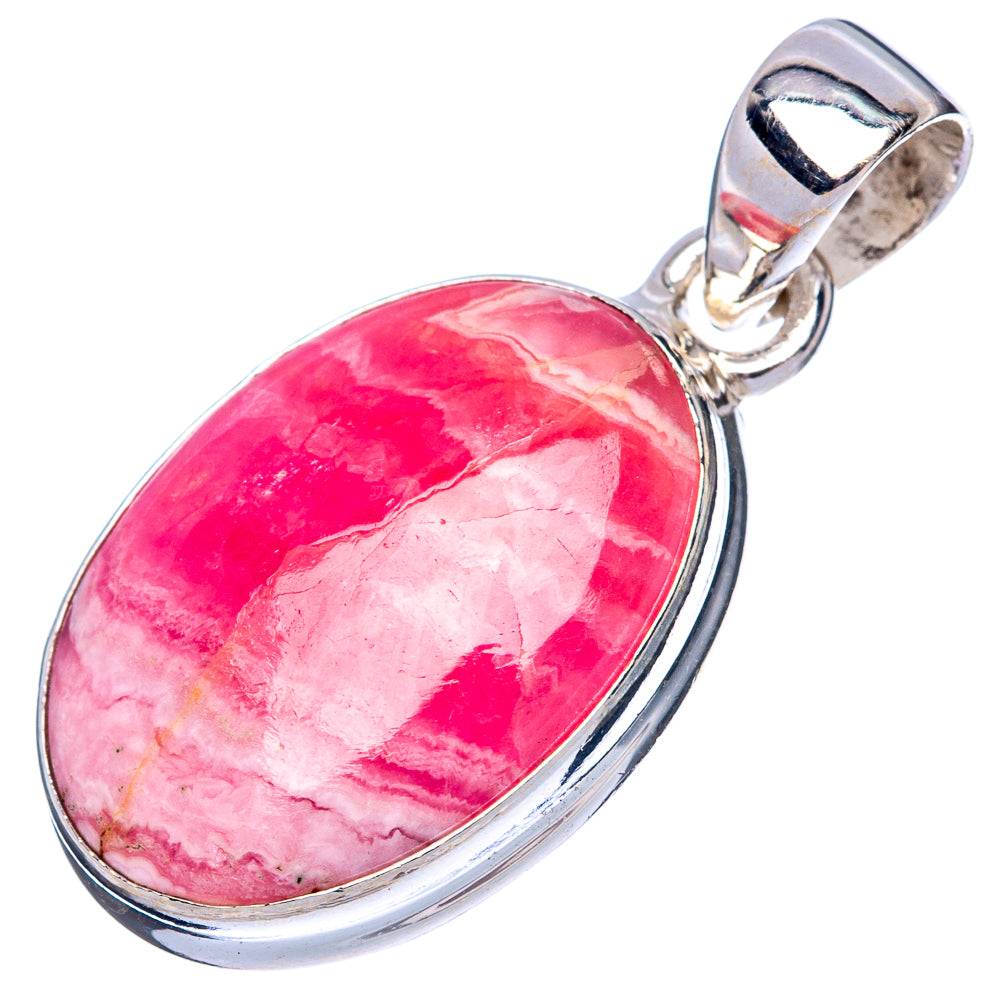 Rhodochrosite Pendant 1 1/4" (925 Sterling Silver) P42796