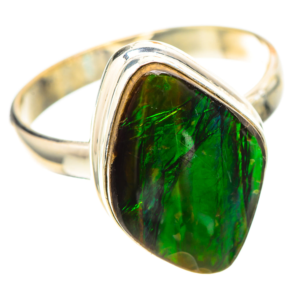 Canadian Ammolite 925 Sterling Silver Ring Size 10.75 (925 Sterling Silver) RING139582