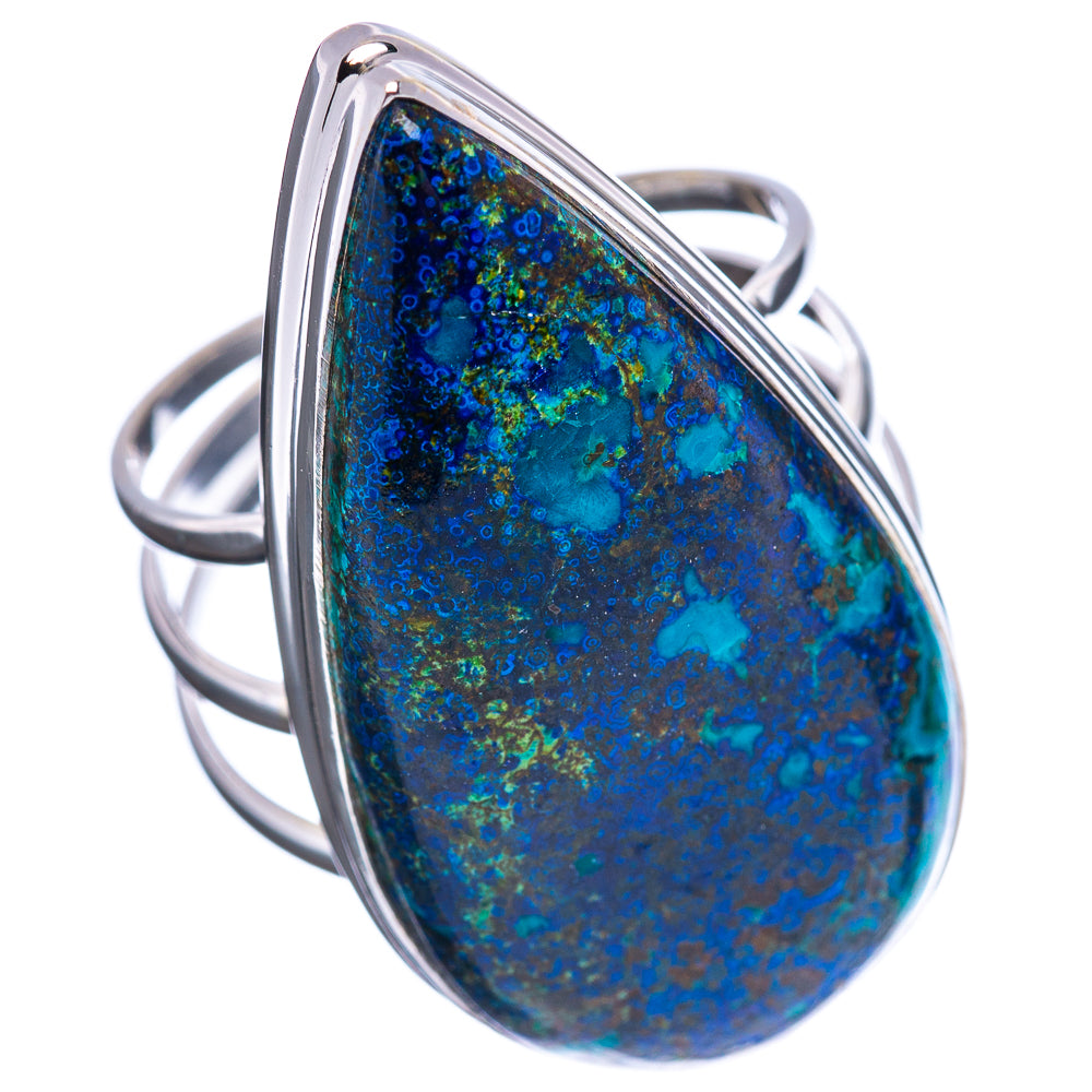 Premium Azurite Malachite Ring Size 12.5 (.925 Sterling Silver)
