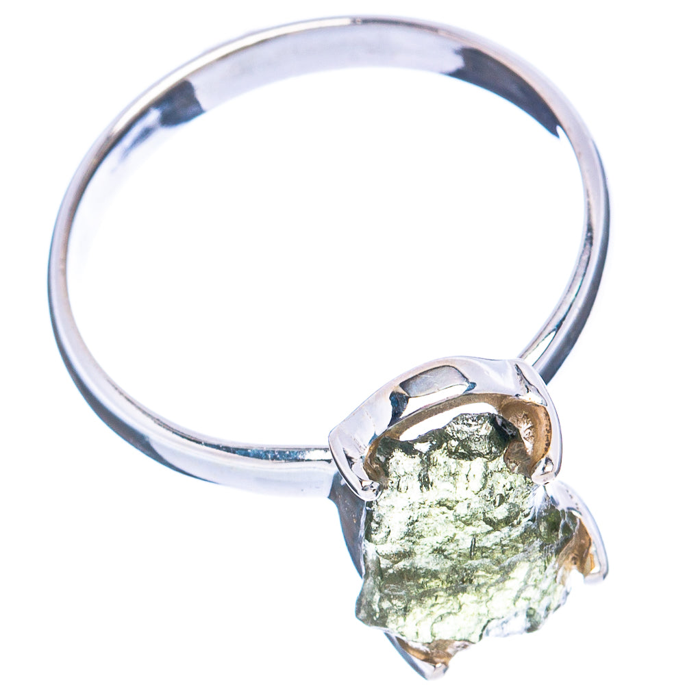 Rare Moldavite Ring Size 9.75 (.925 Sterling Silver)
