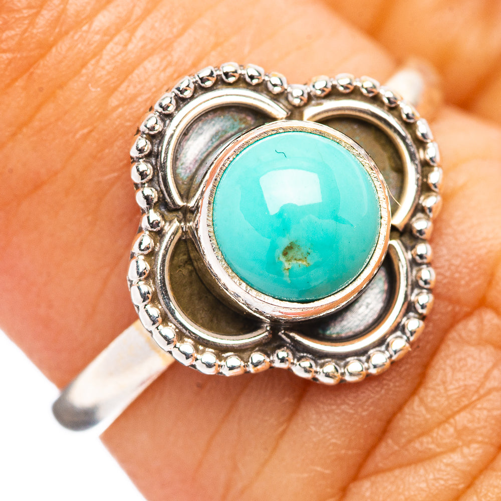 Dainty Mojave Turquoise Ring Size 6 (.925 Sterling Silver)