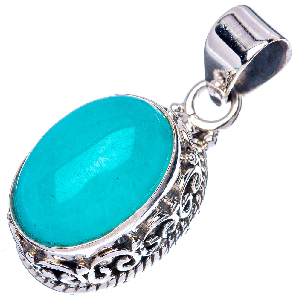 Amazonite Pendant 1 1/8" (925 Sterling Silver) P42825