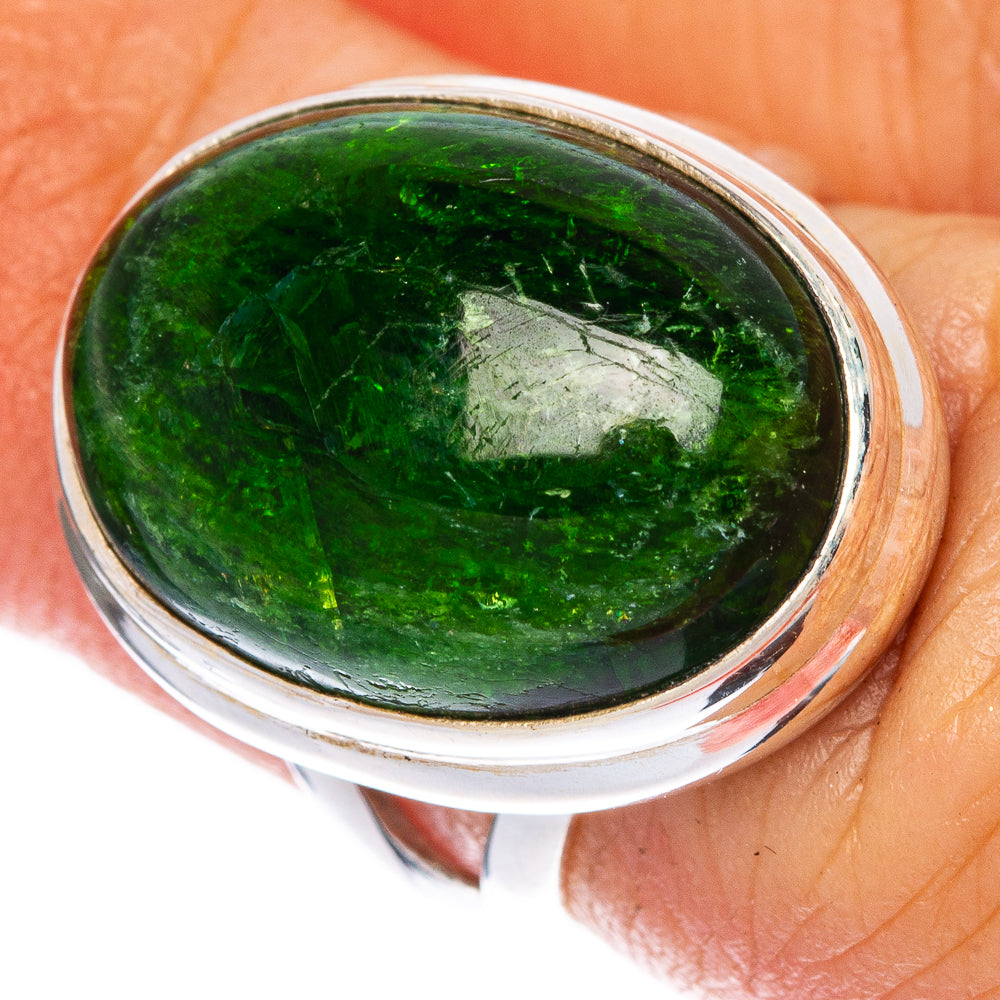 Rare Chrome Diopside Ring Size 5 (925 Sterling Silver) R1371