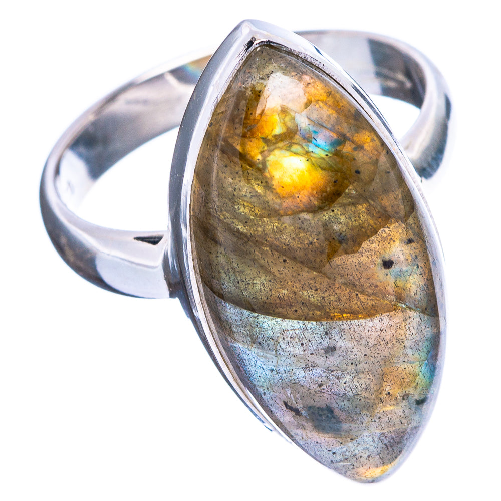Labradorite Ring Size 7.25 (925 Sterling Silver) R4636