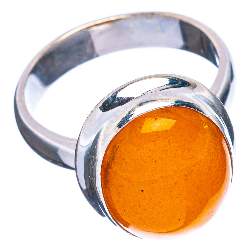 Rare Bone Amber Ring Size 5 (925 Sterling Silver) R5033