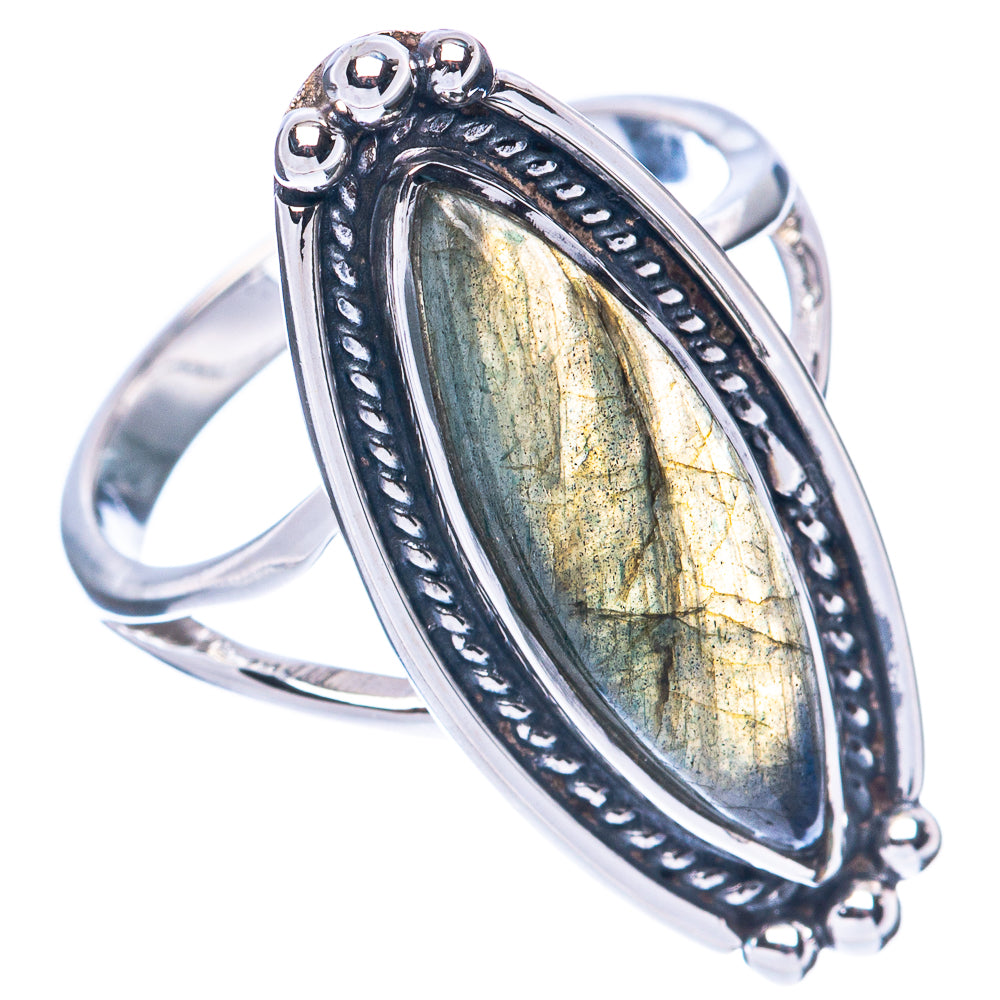 Premium Labradorite 925 Sterling Silver Ring Size 7.25 (925 Sterling Silver) R2662