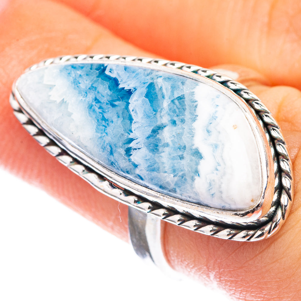 Blue Scheelite Ring Size 6.5 (925 Sterling Silver) R142615