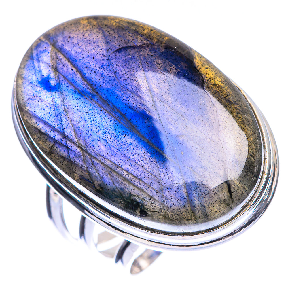 Large Labradorite Ring Size 9 (925 Sterling Silver) R144219