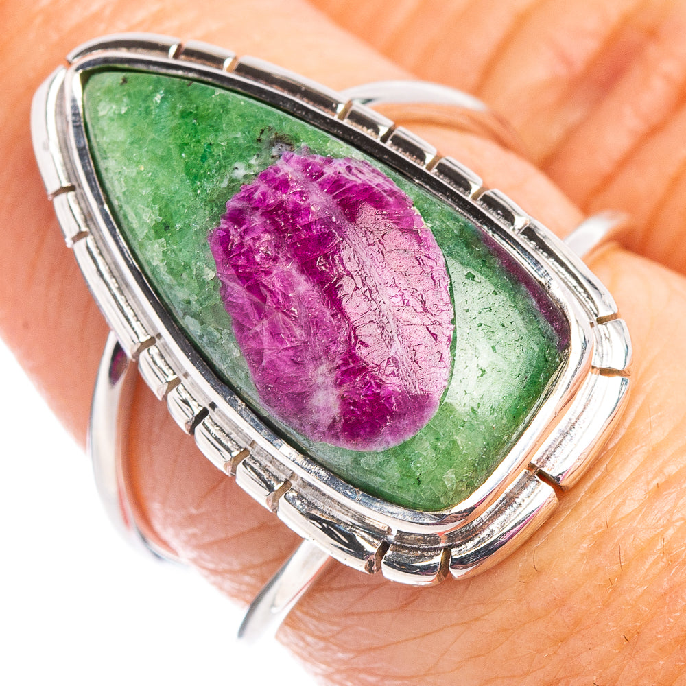 Premium Ruby Zoisite Ring Size 6.75 (.925 Sterling Silver)