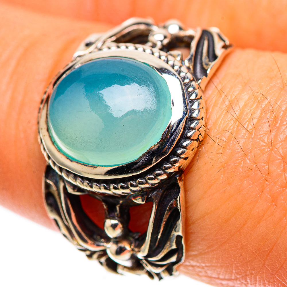 Aqua Chalcedony Ring Size 8.25 (925 Sterling Silver) RING138524
