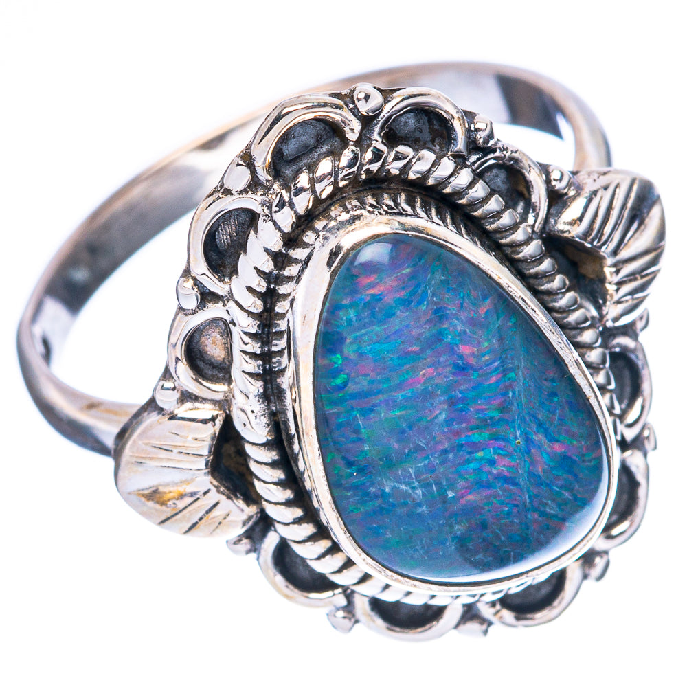 Rare Triple Opal Ring Size 7.75 (925 Sterling Silver) R4297