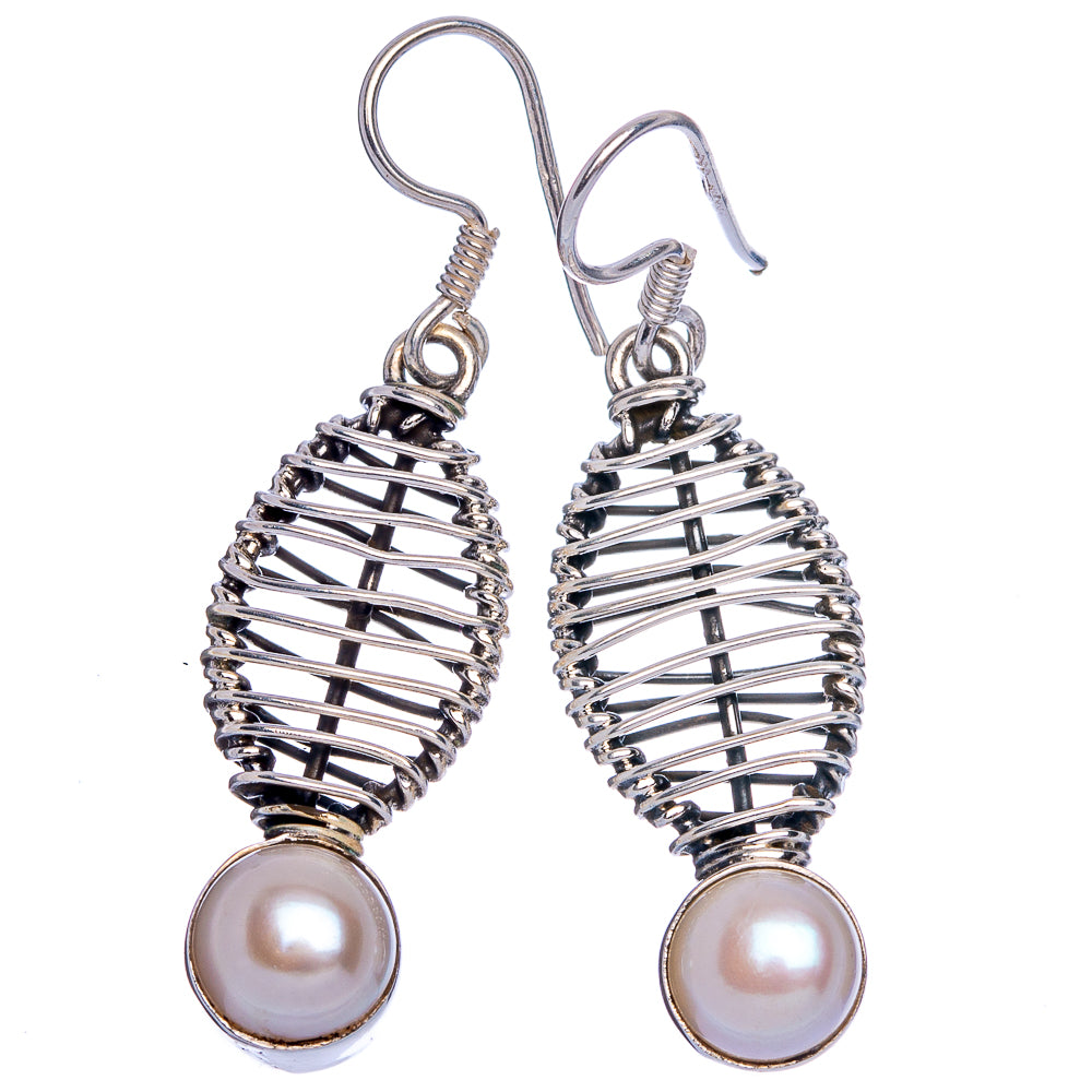 Cultured Pearl Earrings 1 5/8" (925 Sterling Silver) E433229