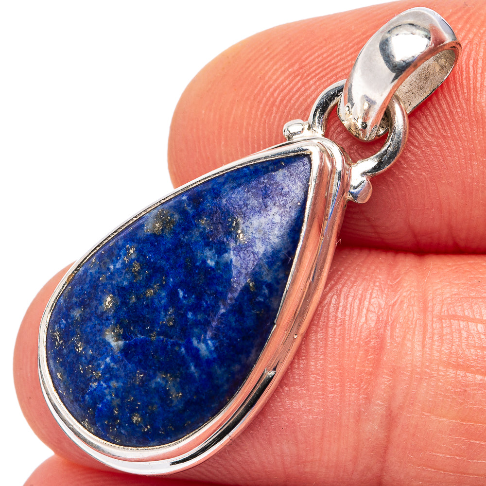 Lapis Lazuli Pendant 1 3/8" (.925 Sterling Silver)