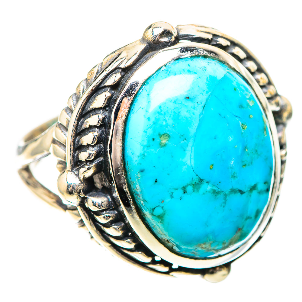 Tibetan Turquoise Ring Size 7.25 (925 Sterling Silver) RING139150