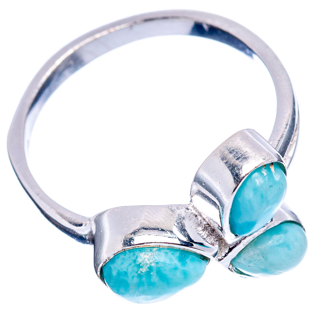 Larimar Dainty Ring Size 7.75 (.925 Sterling Silver)